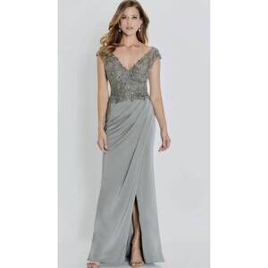 NEW MONTAGE BY MON CHERI mother of the bride dress in taupe